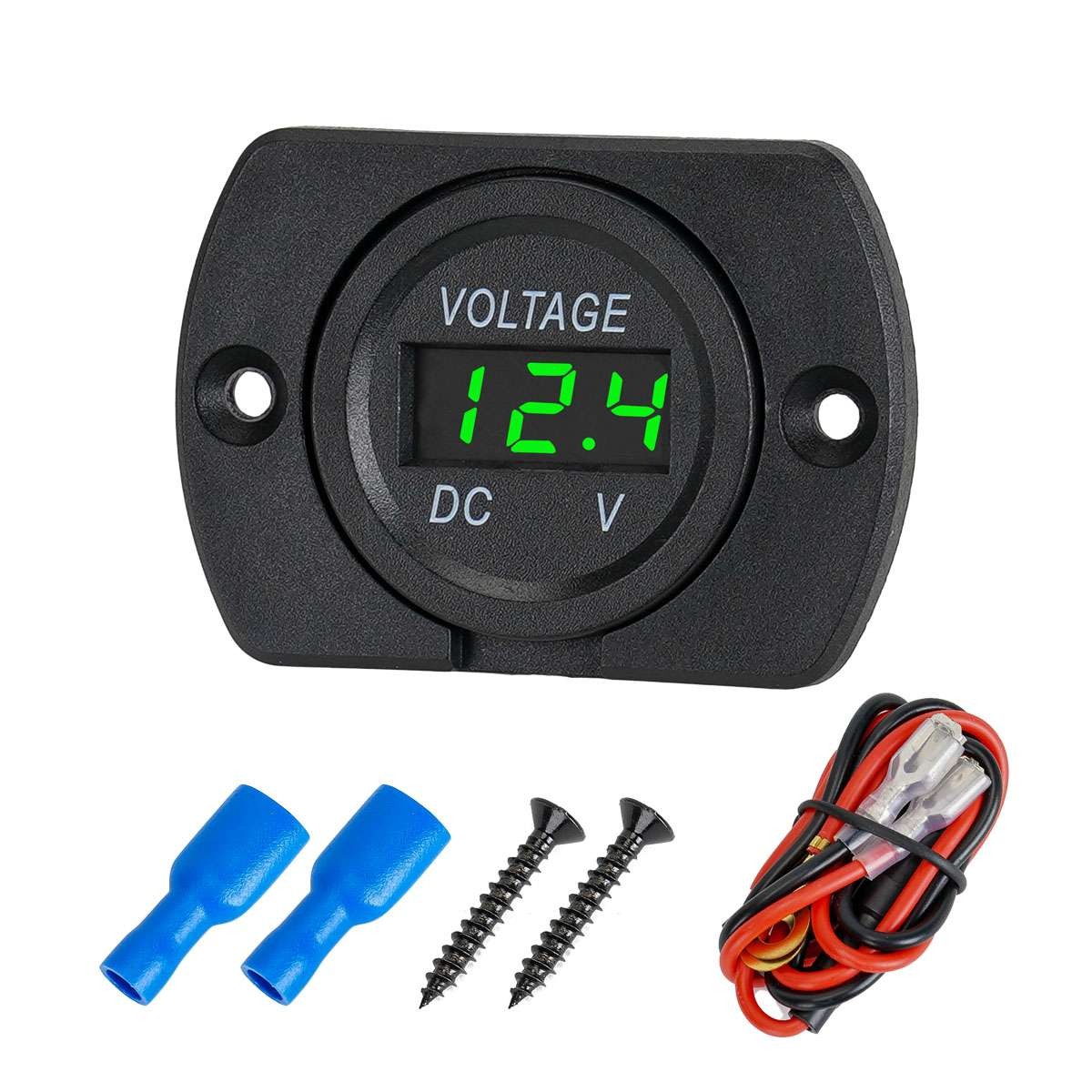 Volt Gauge Meter Voltage LED Digital Display DC 12V-24V Car Panel Voltmeter