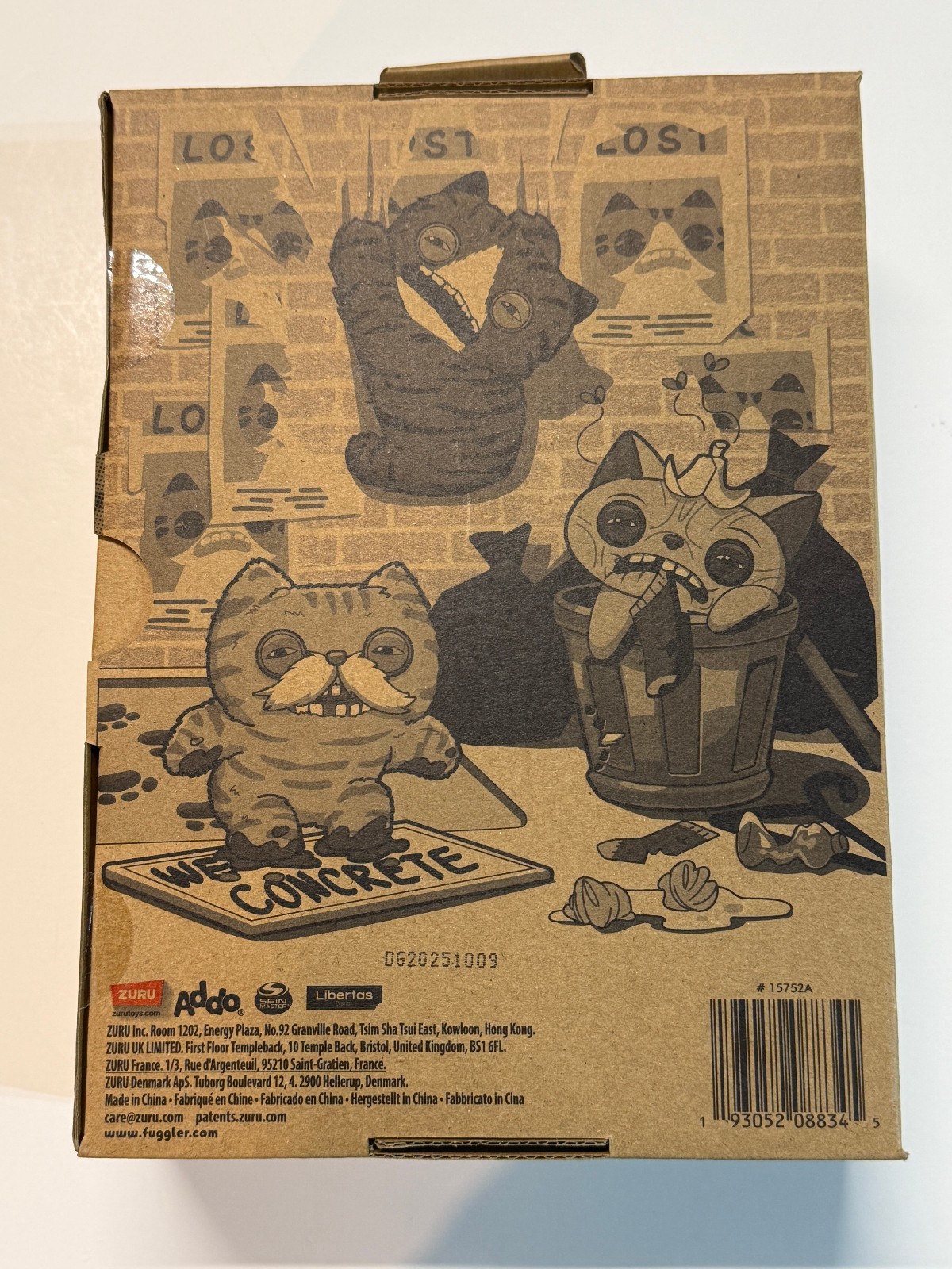 Fuggler Alley Cats 9" WRINKLE McSTINKLES Little Hairless Cat Pink Sphinx Sphynx