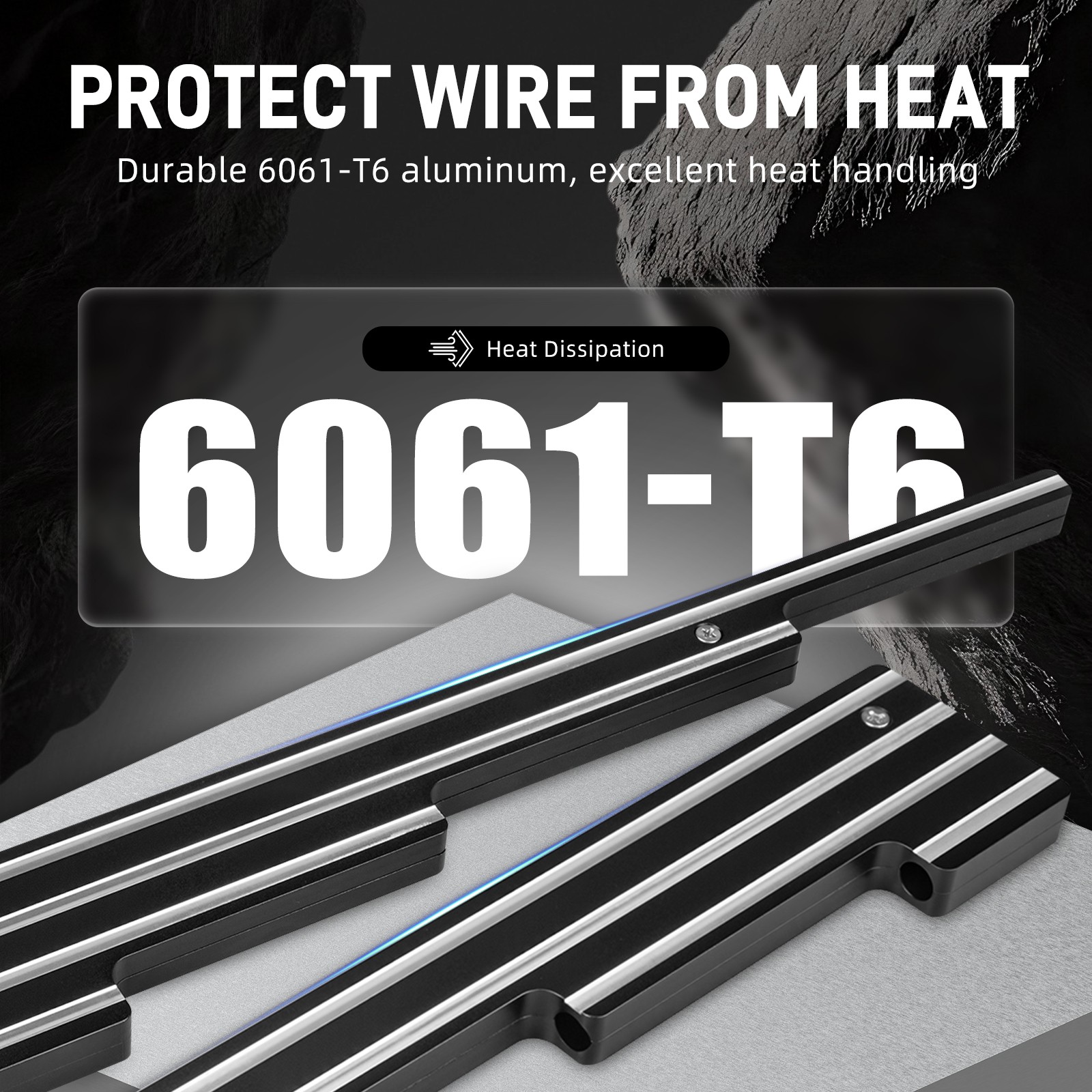 BEVINSEE Aluminum Spark Plug Wire Looms Holder Set For SBC BBC 302 350 454