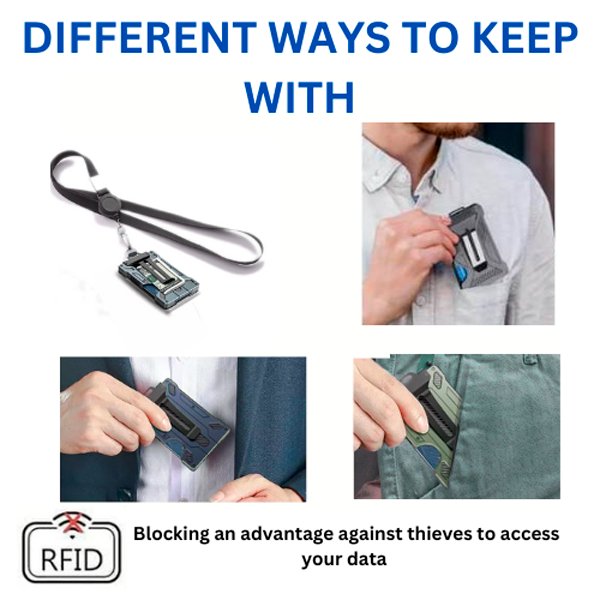 Men's Aluminum RFID Blocking Money Clip Slim Credit ID card Holder Metal Wallet