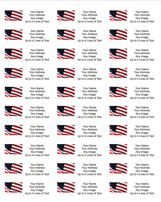 60 Personalized Return Address Labels Custom Adhesive Mailing Labels 1" x 2.625