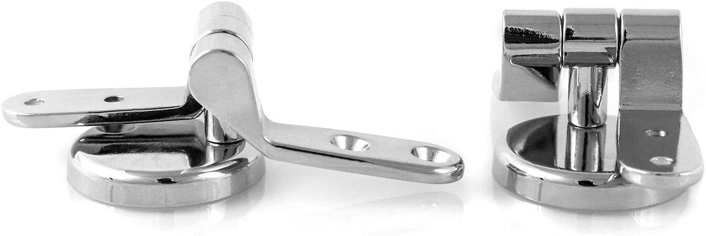 Toilet Seat Hinge Mountings Stainless Steel 1 Set with Bolts and Nuts