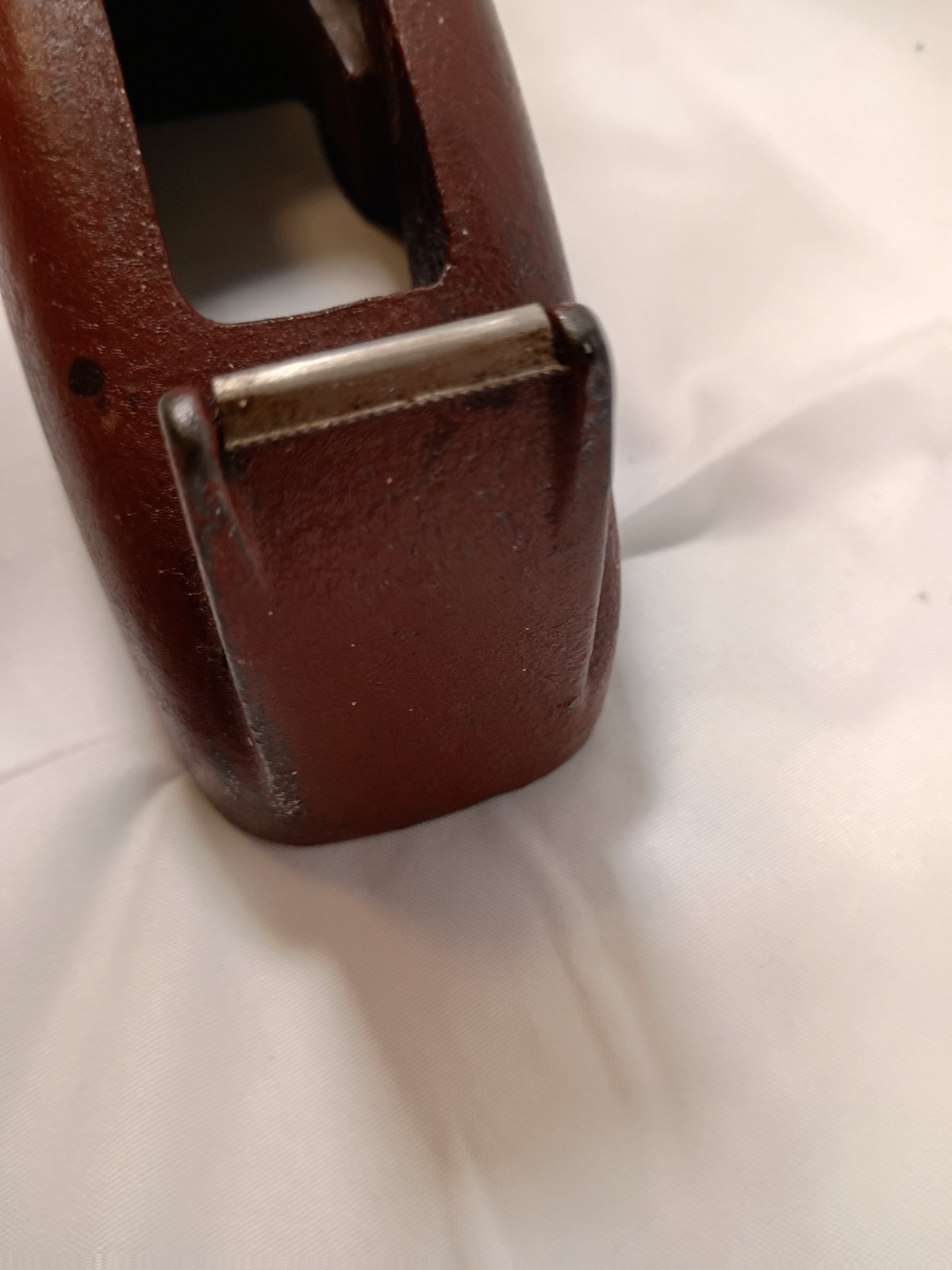 Vintage Art Deco Cast Iron Tape Dispenser Whale Tail Streamline Industrial Heavy