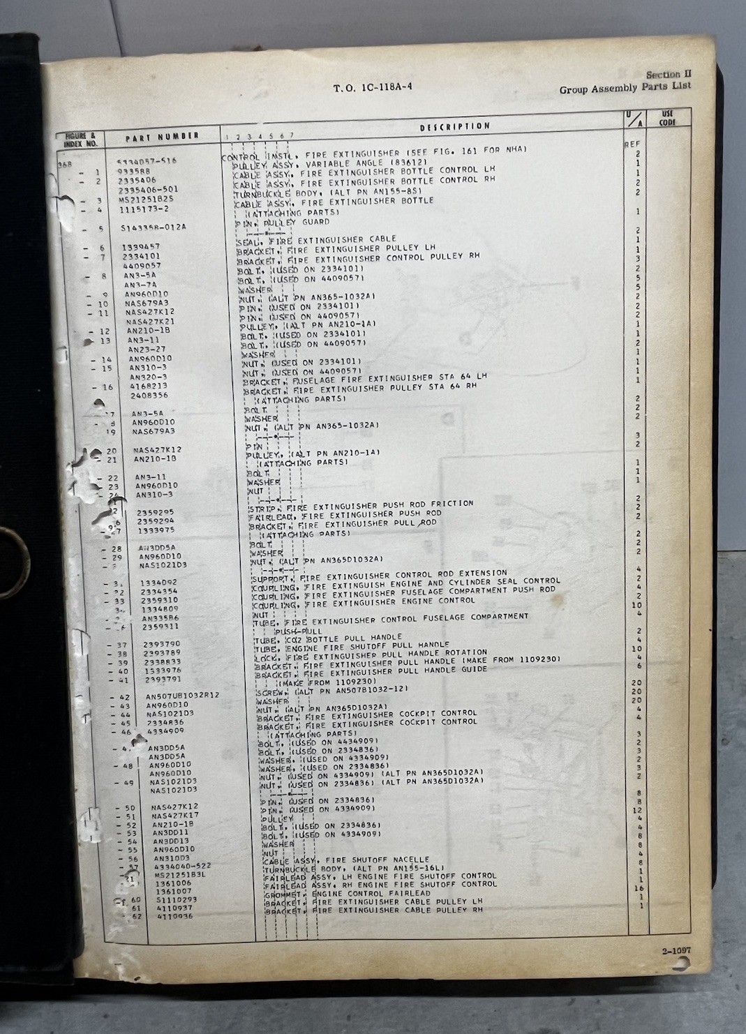 1966 Douglas C-118 A Aircraft Parts Manual T.O. 1C-118A-4 Original. Read