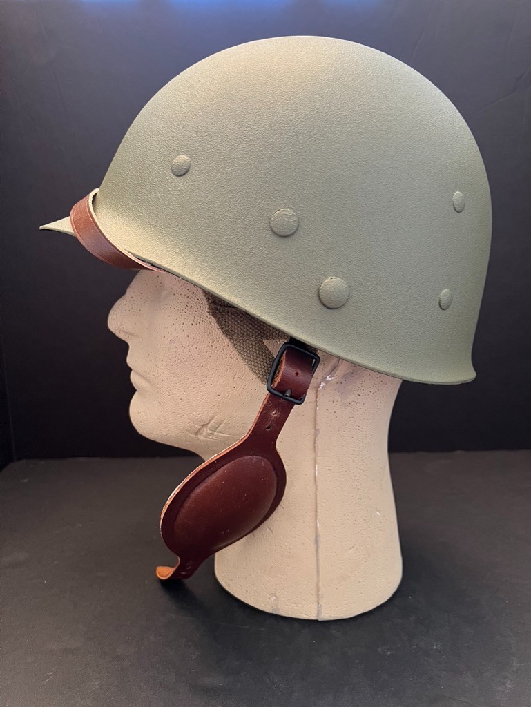 J.MURRAY, INC.1944 ORIG./CONVERTD US M-2 ‘D’ LOOP PARA HELMET & FIRESTONE LINER!