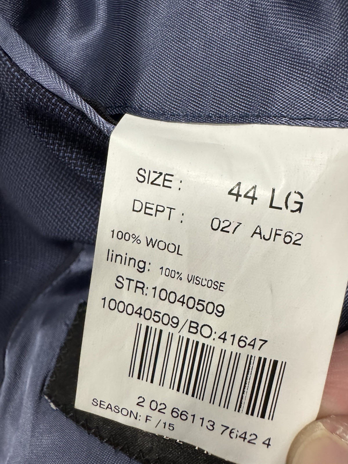 Brooks Brothers Blazer Jacket Mens 44L Blue Hopsack Tollegno Italy Wool Madison