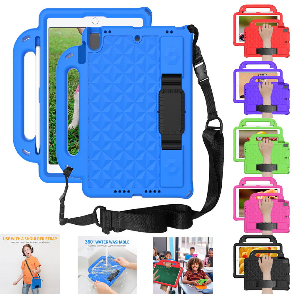 For iPad 9th 8th 7th Air 1 2 3 Mini Kids Safe Waterproof EVA Tablet Case Cover
