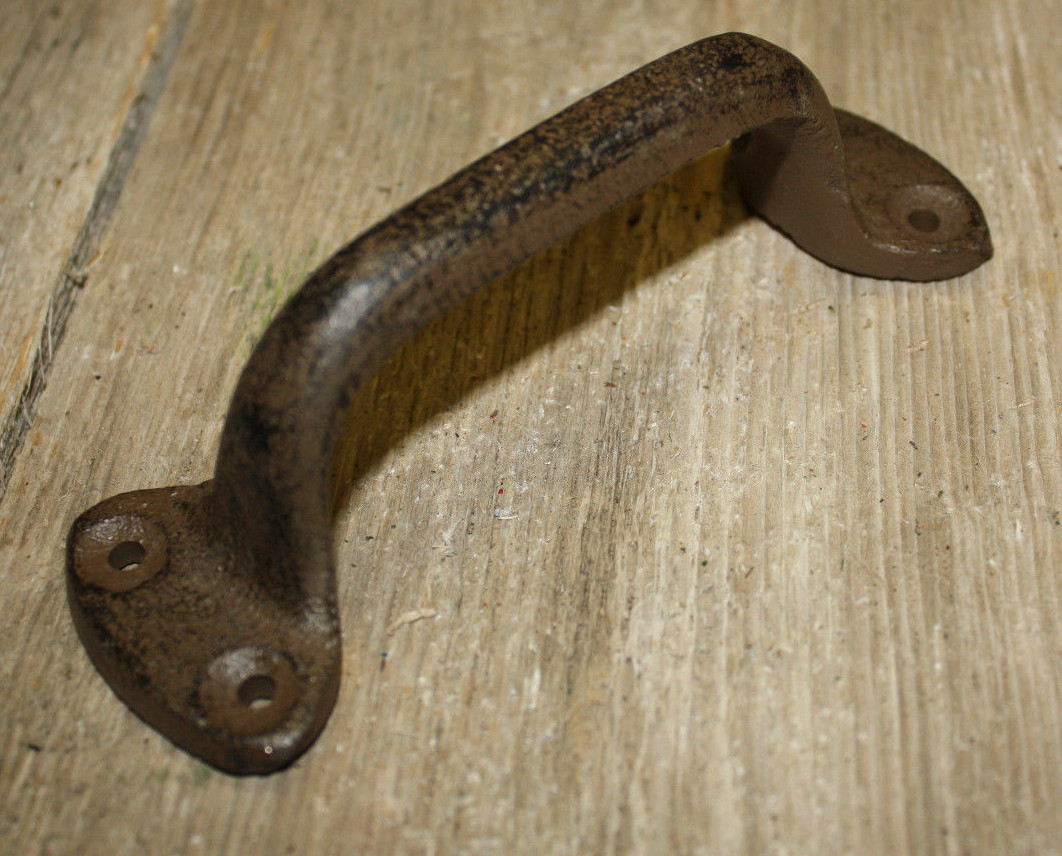 1 Cast Iron Antique Style RUSTIC Barn Handle, Gate Pull, Shed / Door Handles HD