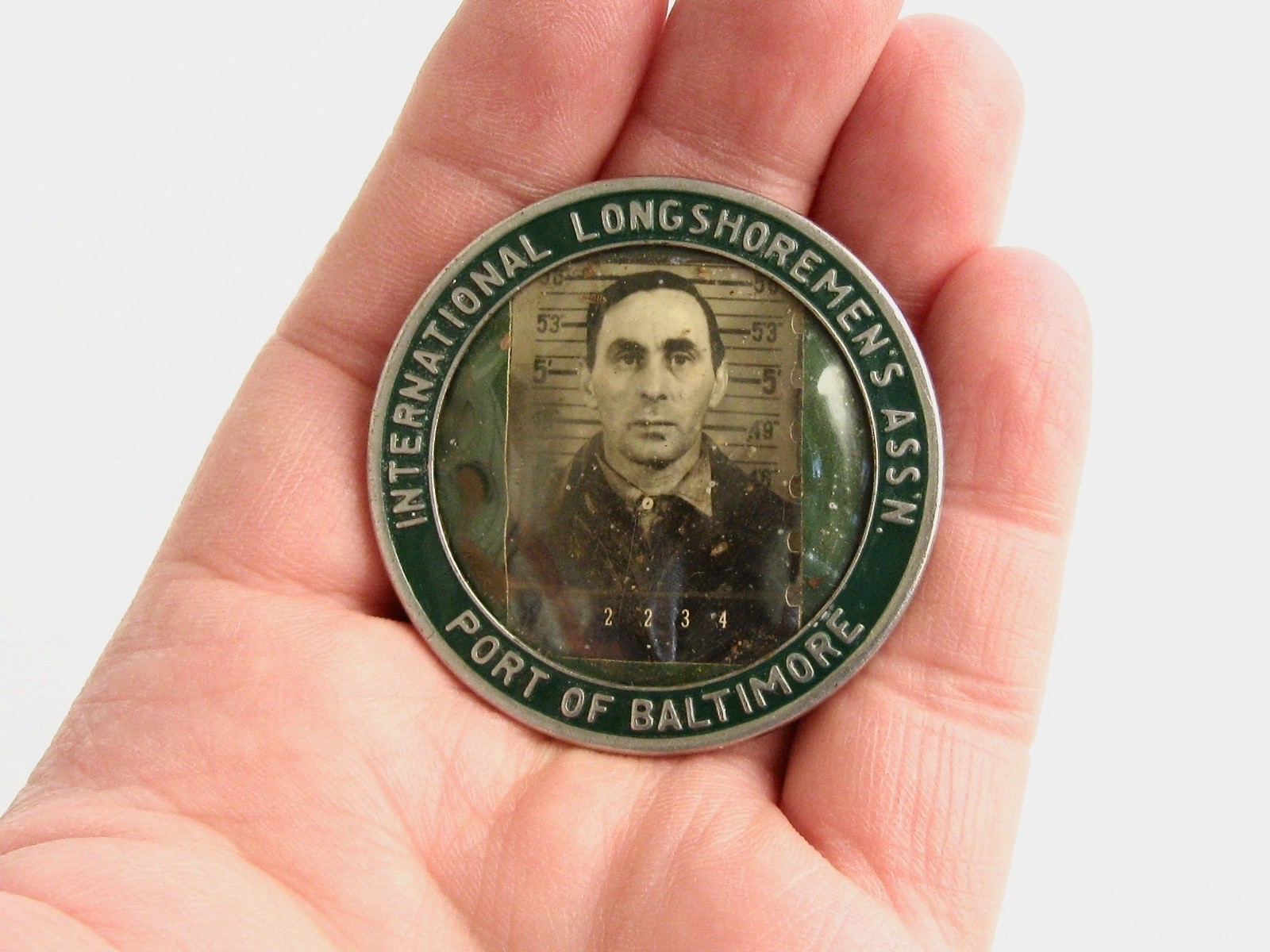 RARE WWII International Longshoremen's Association ILA Port of Baltimore Badge!