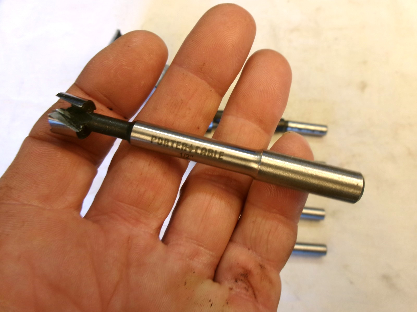 GROUP OF 6 FORSTNER BITS - 4 ARE FAMAG BORMAX - SIZES 11/16" TO 1"