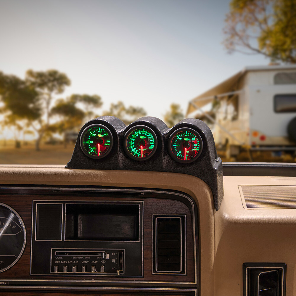 GlowShift Triple Dashboard Gauge Pod for 86-93 Dodge Ram First 1st Gen CUMMINS