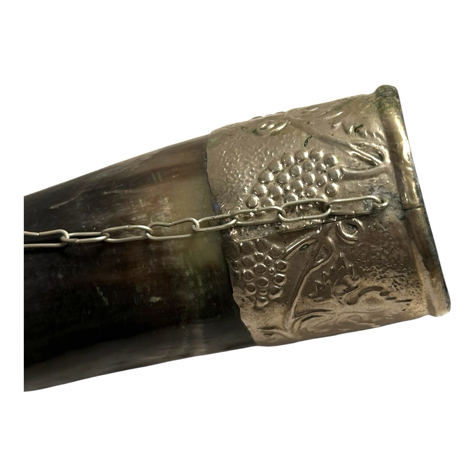 Antique Norwegian Viking Drinking Horn - Ornate