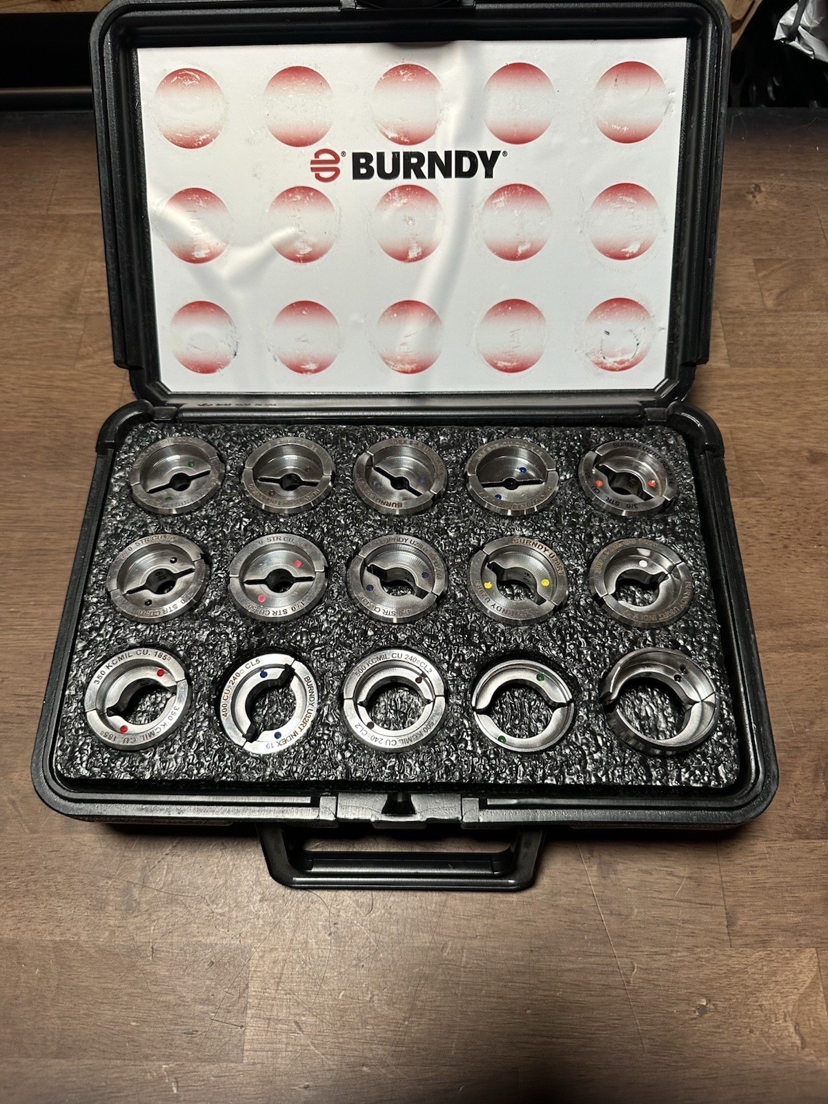 Burndy U Die Set UDIEKITCU 15 Piece See Description