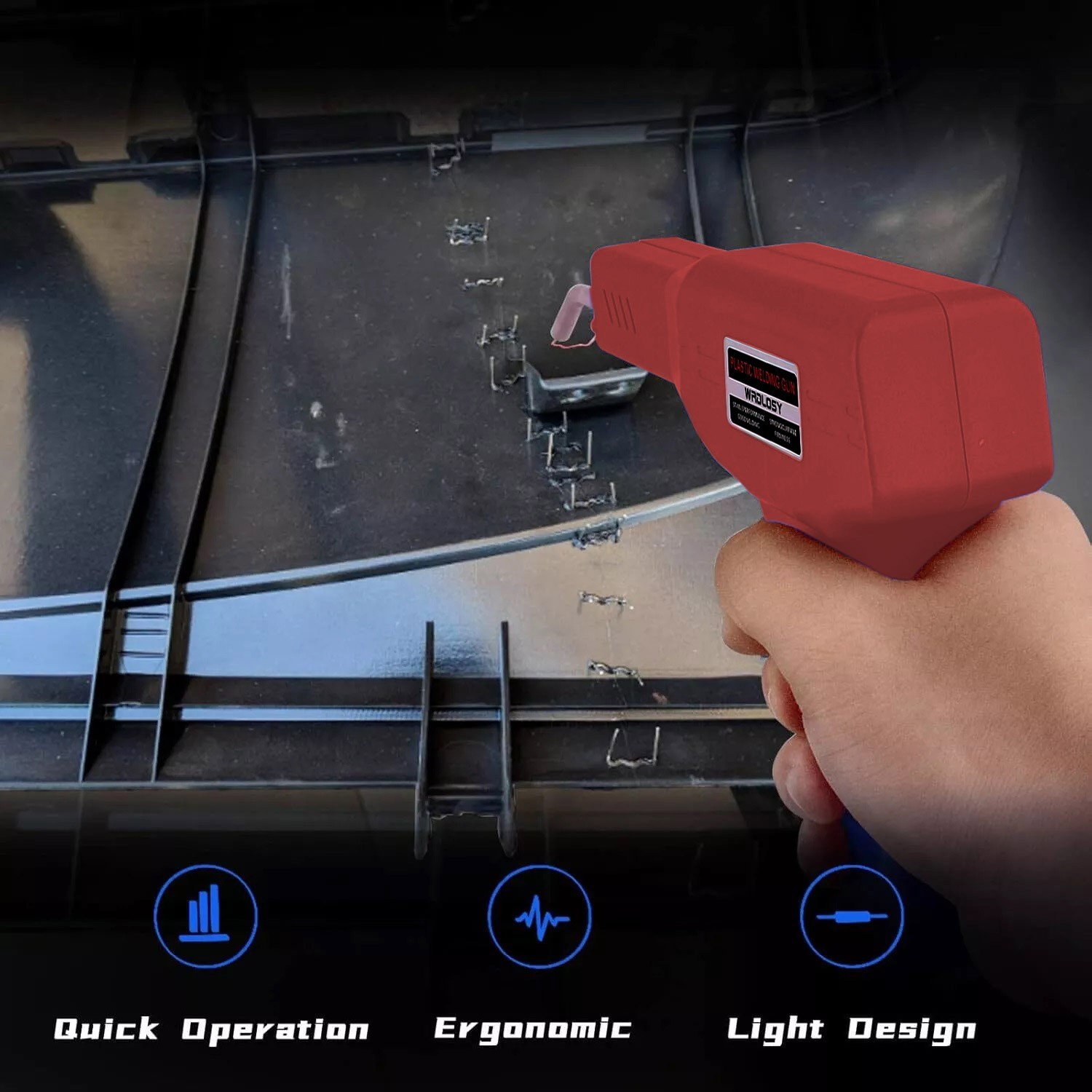 Plastic Welder Kit Soldering Hot Stapler Bumper Repair Welding Gun 800 Staples