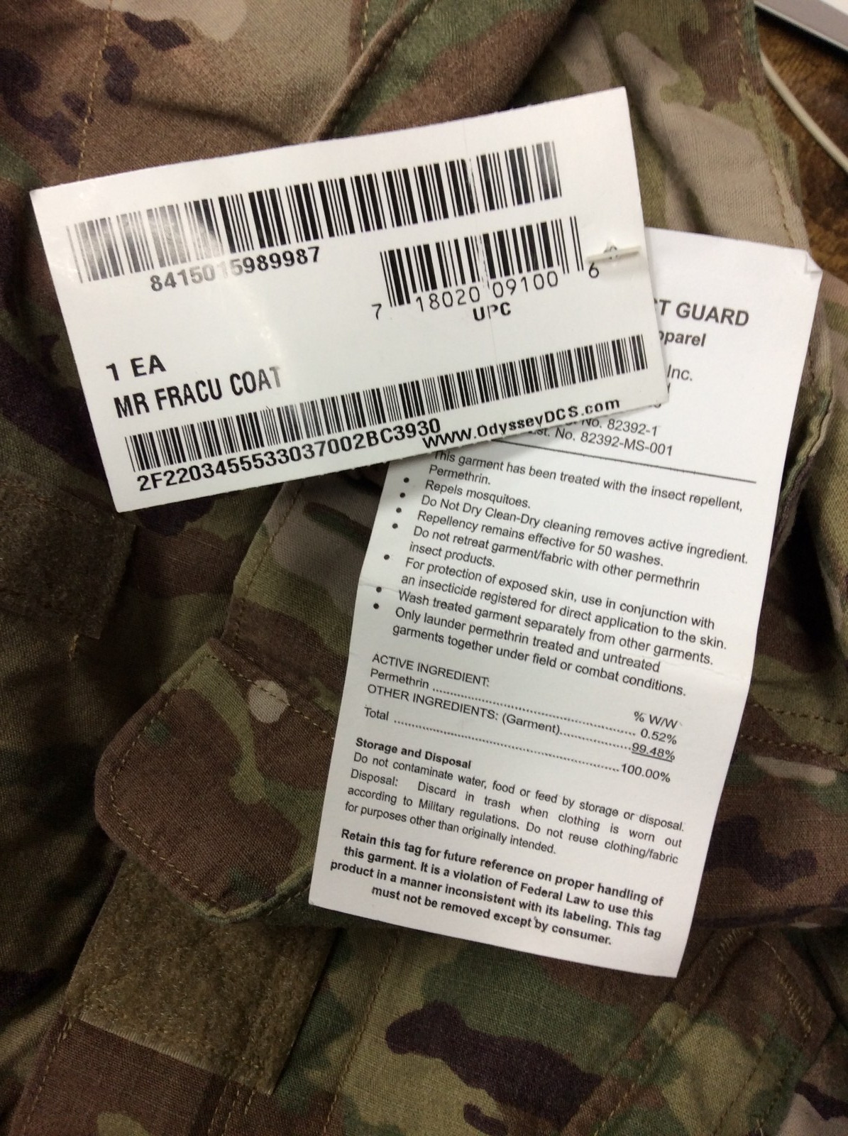 Army Advanced Combat Coat Uniform Size Medium Regular OCP Camo New