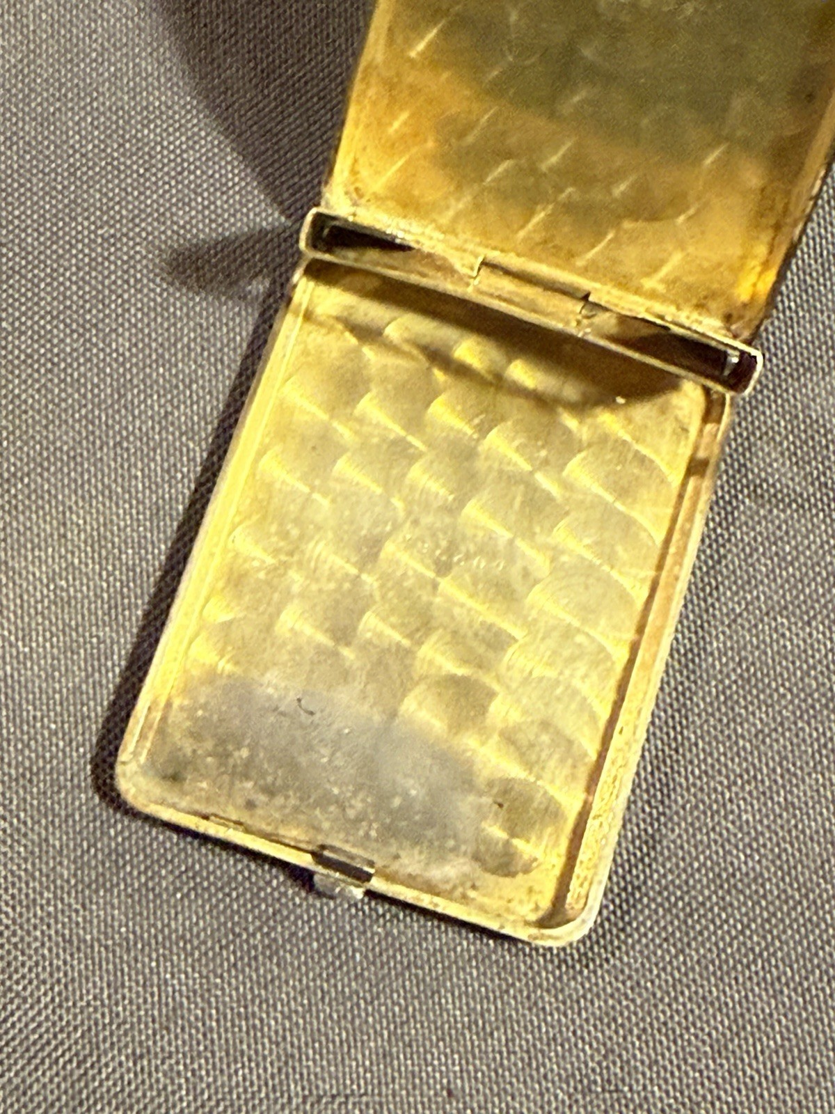 Antique Art Deco Period Elgin Sterling Silver Matchbook Holder Case