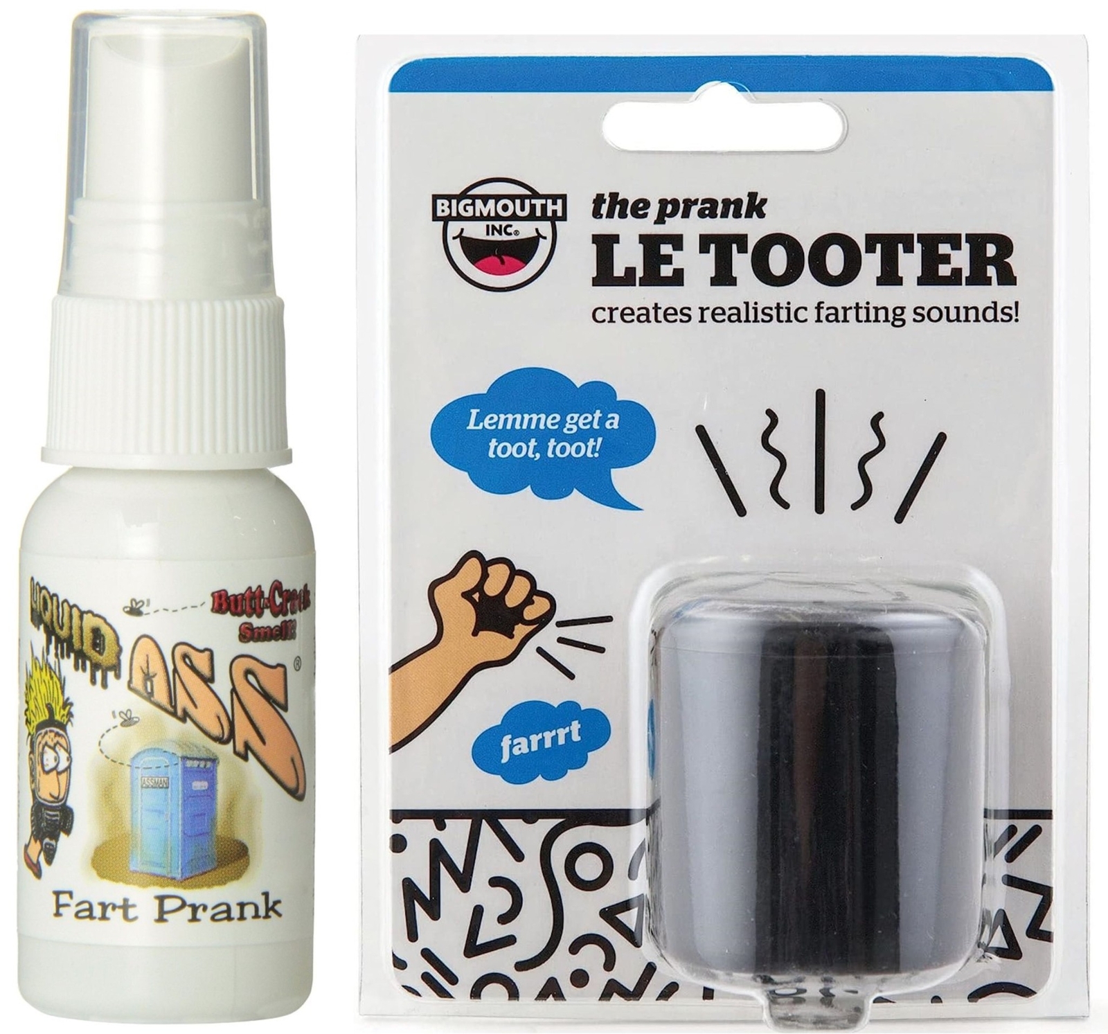 LE TOOTER Fart Pooter + LIQUID ASS Stink Prank Spray - Ultimate Gag Gift!