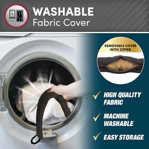 Draft Stop with Zipper Dark Grey