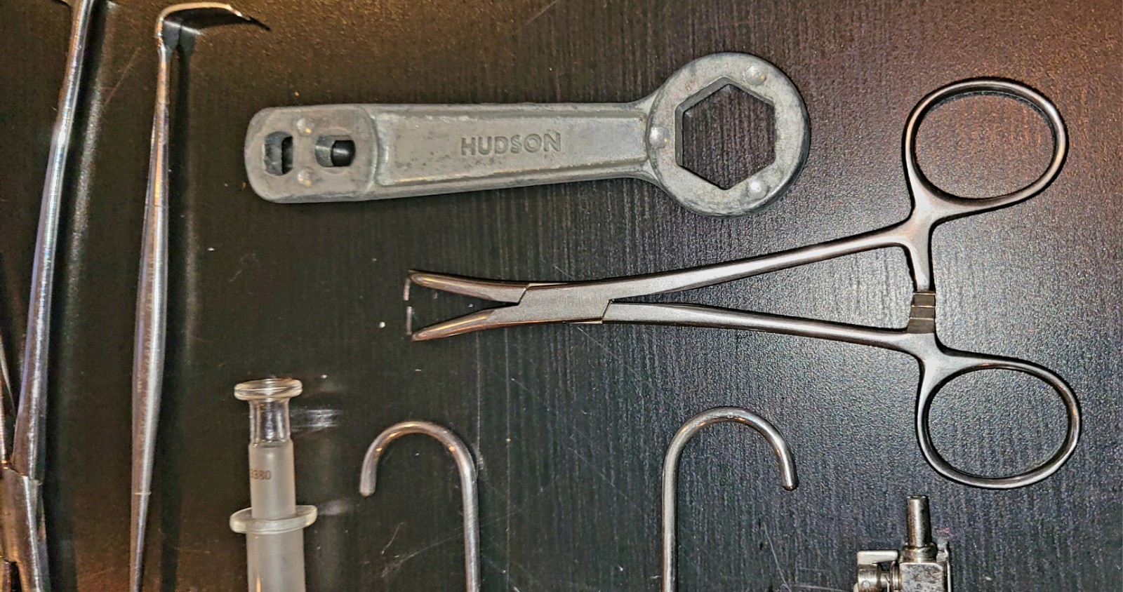 Amazing Lot Of Vintage Surgical Nursing Tools Instruments Syringe Mask Trocars