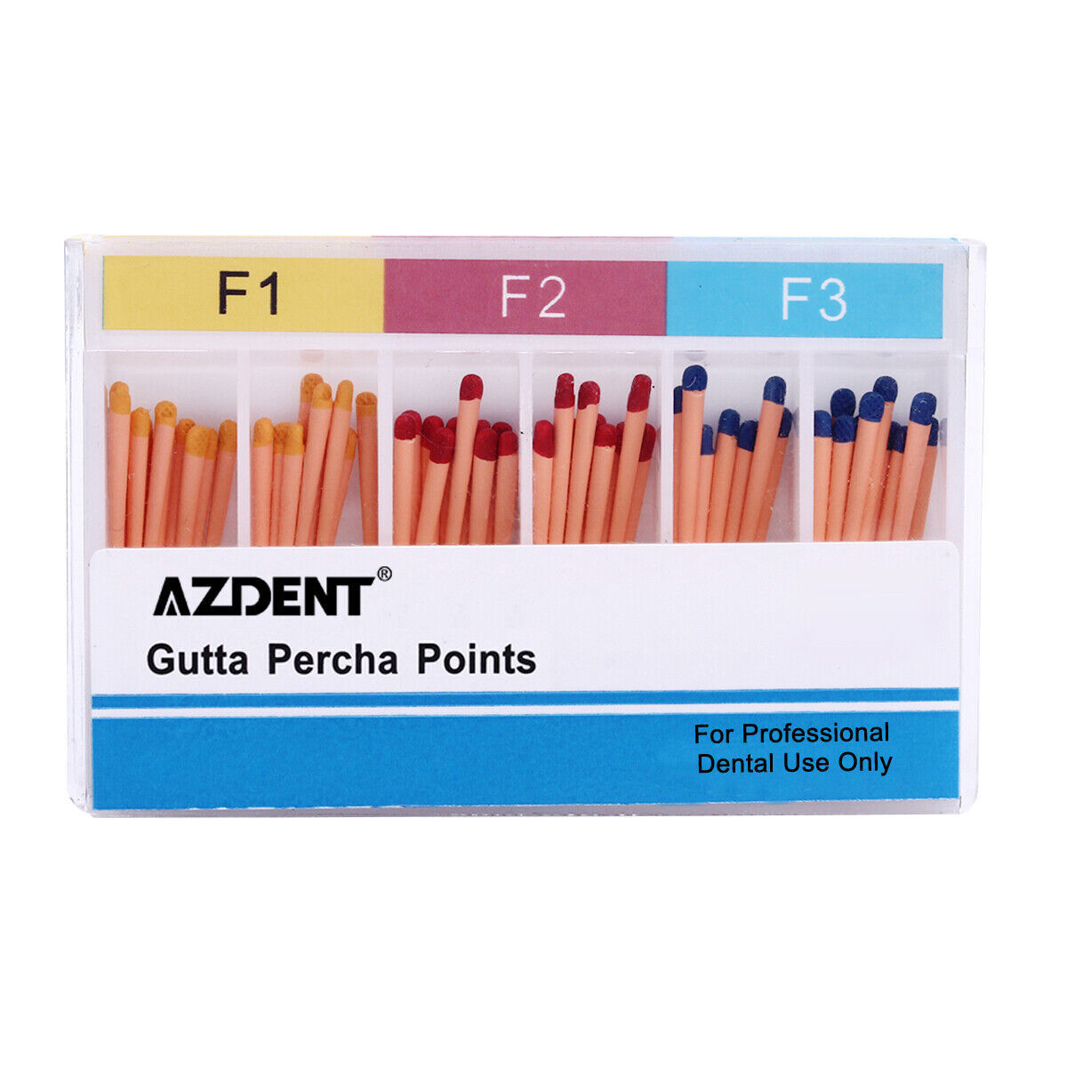 AZDENT Dental Endodontic Gutta Percha Points Endo Root Canal GP F1.F2.F3