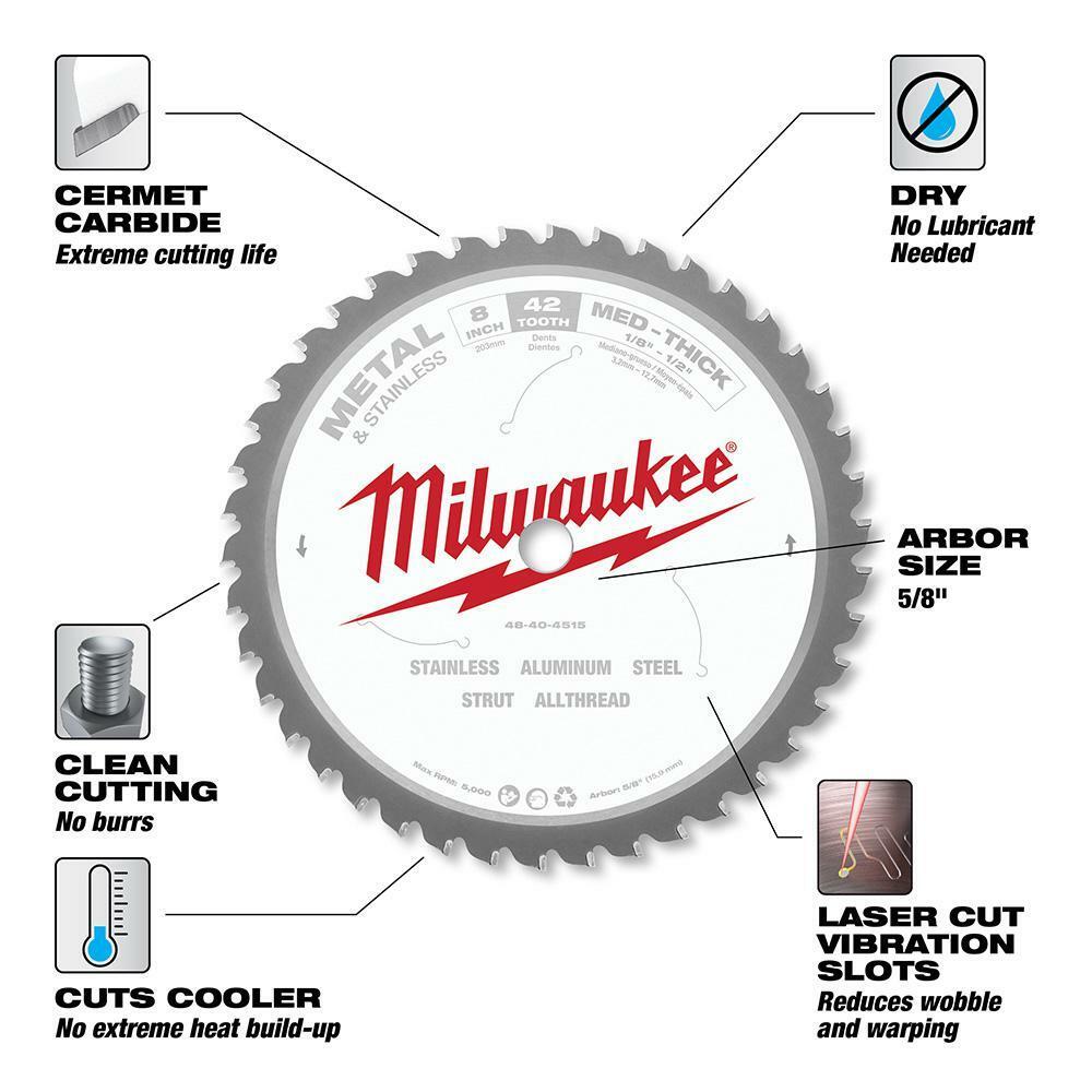 Milwaukee 48-40-4515 8" Circular Saw Blade
