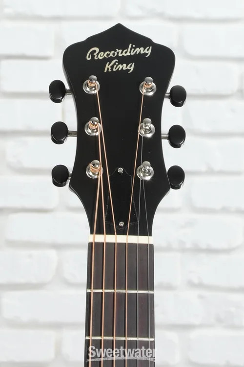 Recording King Parlor Resonator Acoustic Guitar - Nickel