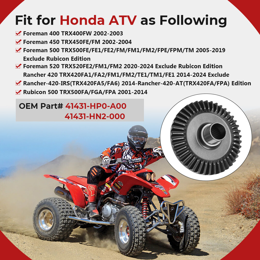 Ring Gear Differential for Honda #41431-HP0-A00