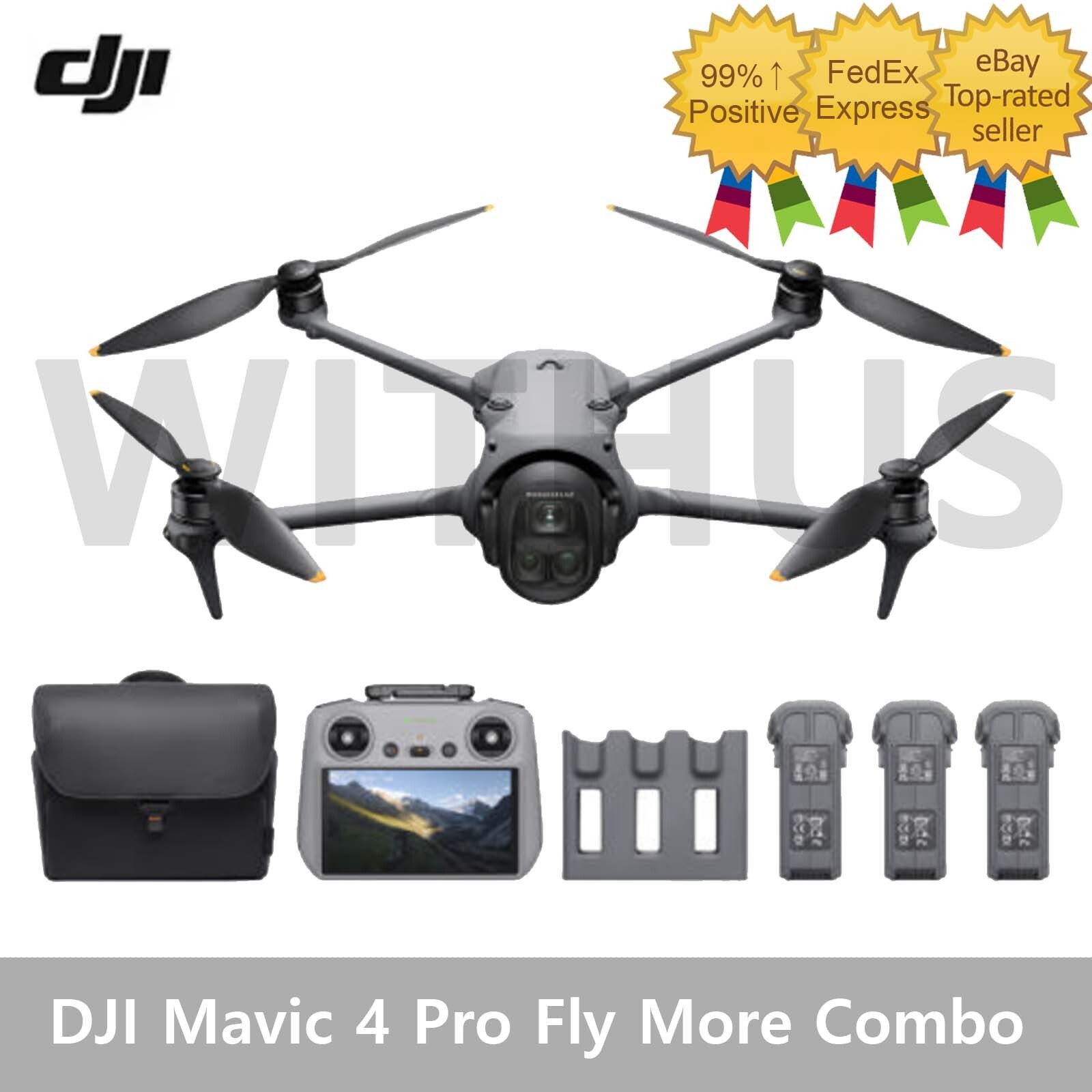 DJI Mavic 4 Pro Fly More Combo (RC 2 Con) Drone (3 Batteries) No Tariffs In US =