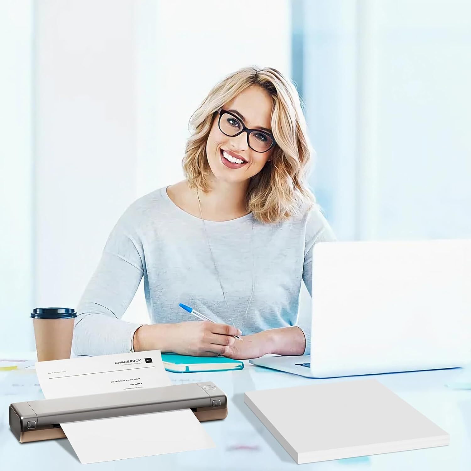 100-1000x 8.5x11" Folded A4 Thermal Continuous Paper For M08F M832 Hprt Printer