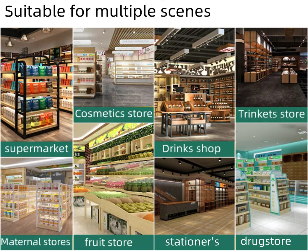 NEW White Retail Display Rack 4-tier Shelf Hooks Merchandiser Snacks Candy Stand