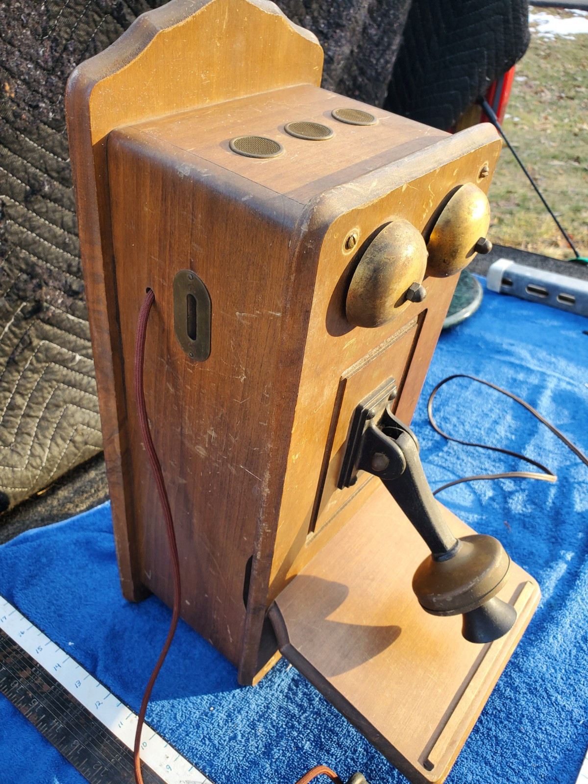 Antique Tube Radio Receiver Wall Telephone The Country Belle By Guild
