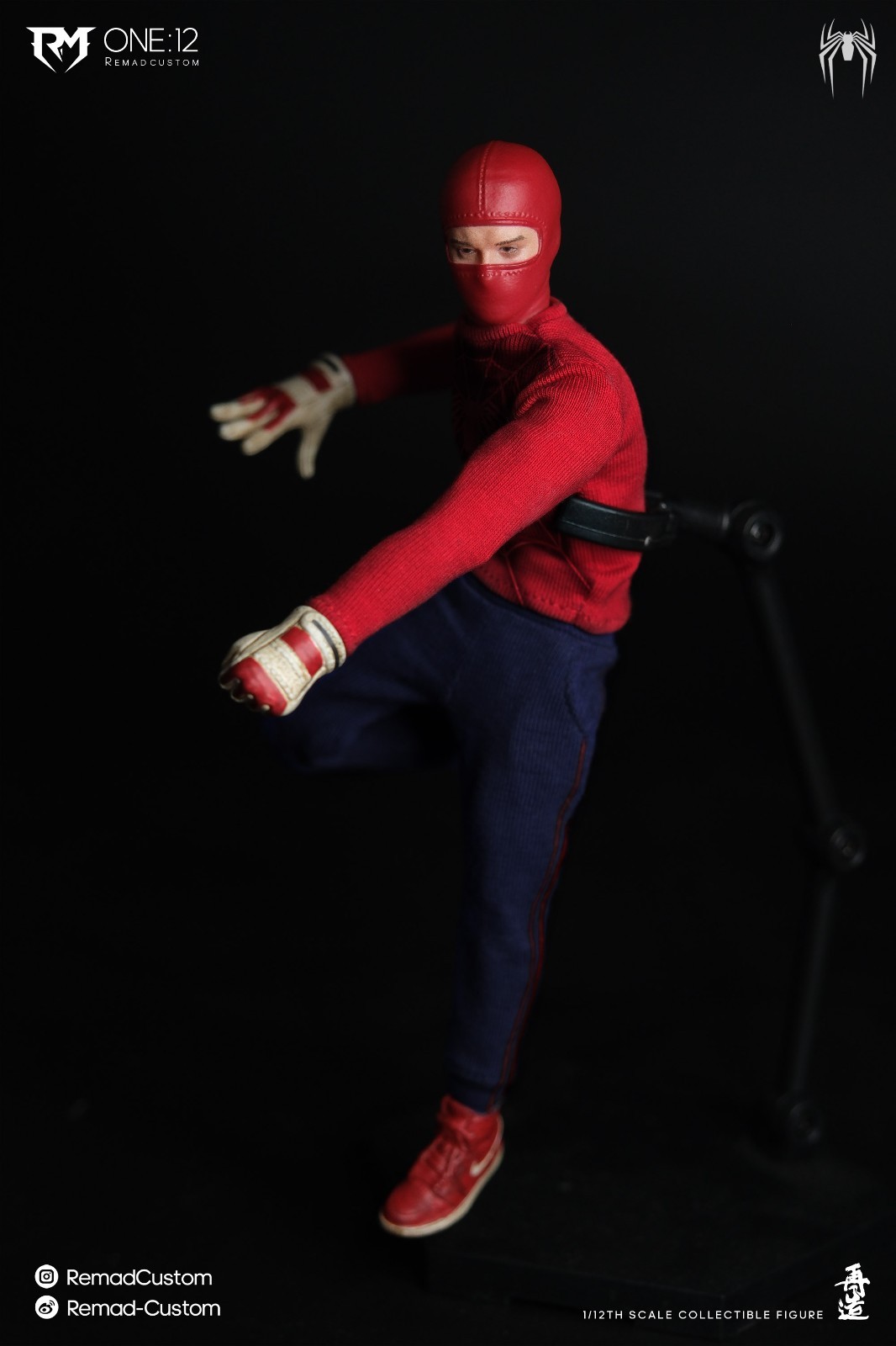 Remad Custom RM-008 Spider Human Wrestler Tobey Maguire 1/12 Action Model Figure