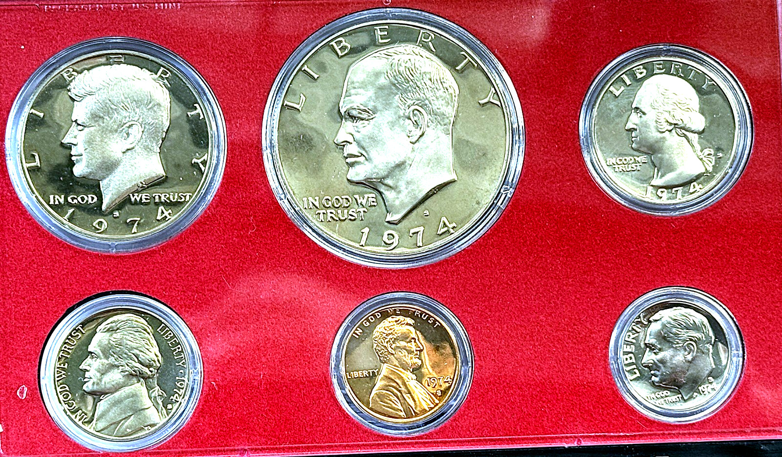 1974-S PROOF SET / EXTREMELY RARE / HARD TO FIND / UNC / ONLY (2,612,568) MINTED