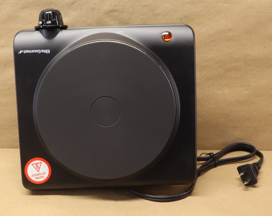 Elite Gourmet Electric Single Burner, Black