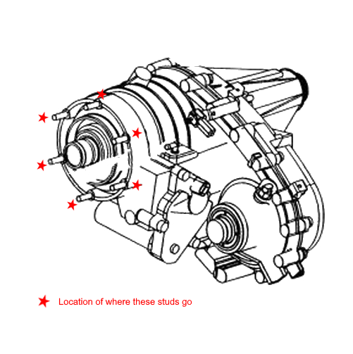 6 Transfer Case Mounting Studs for Chevy GMC NP 149 246 261 263 261 263 XHD