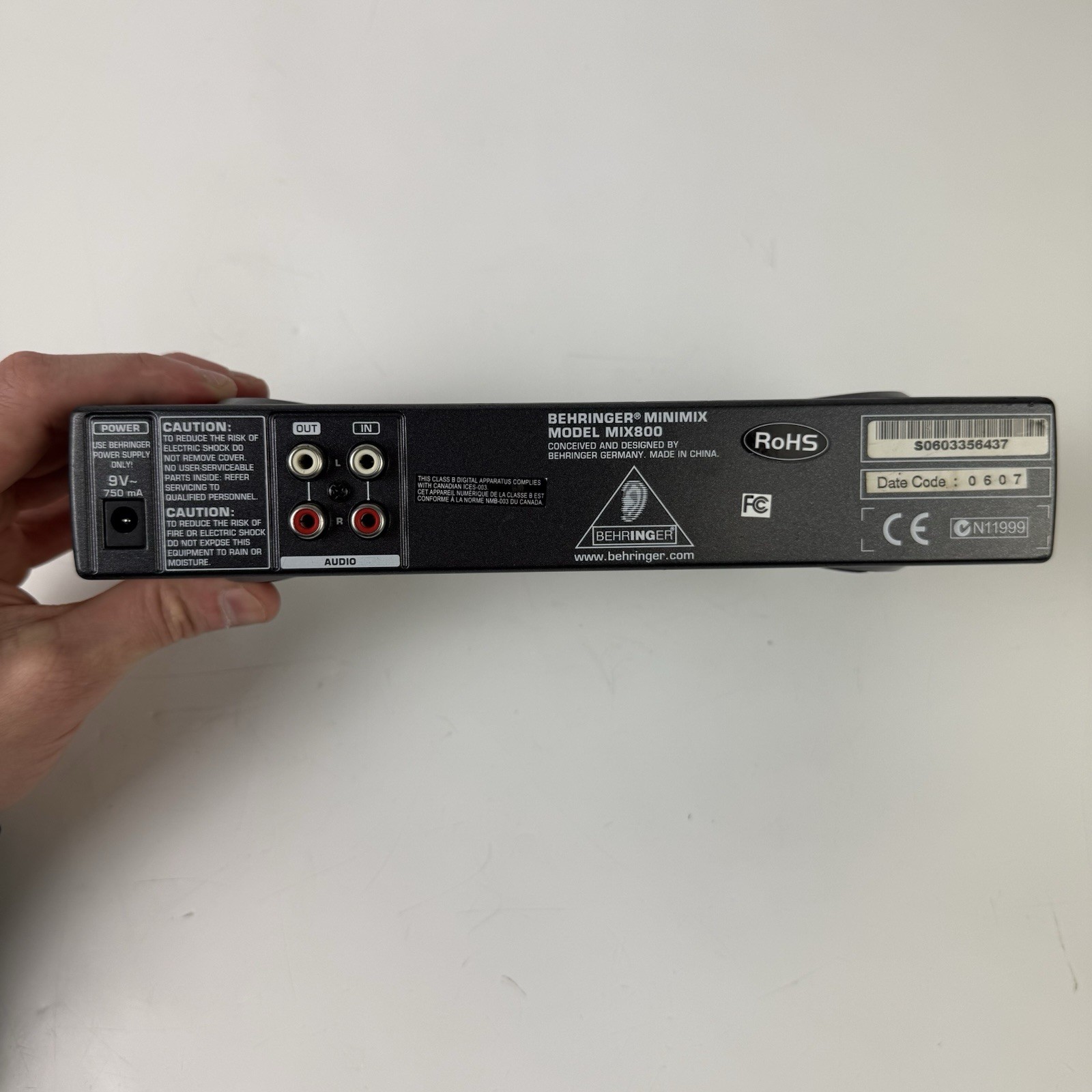 Behringer Minimix Mix800 Ultra-Compact Karaoke Machine No Power Cord