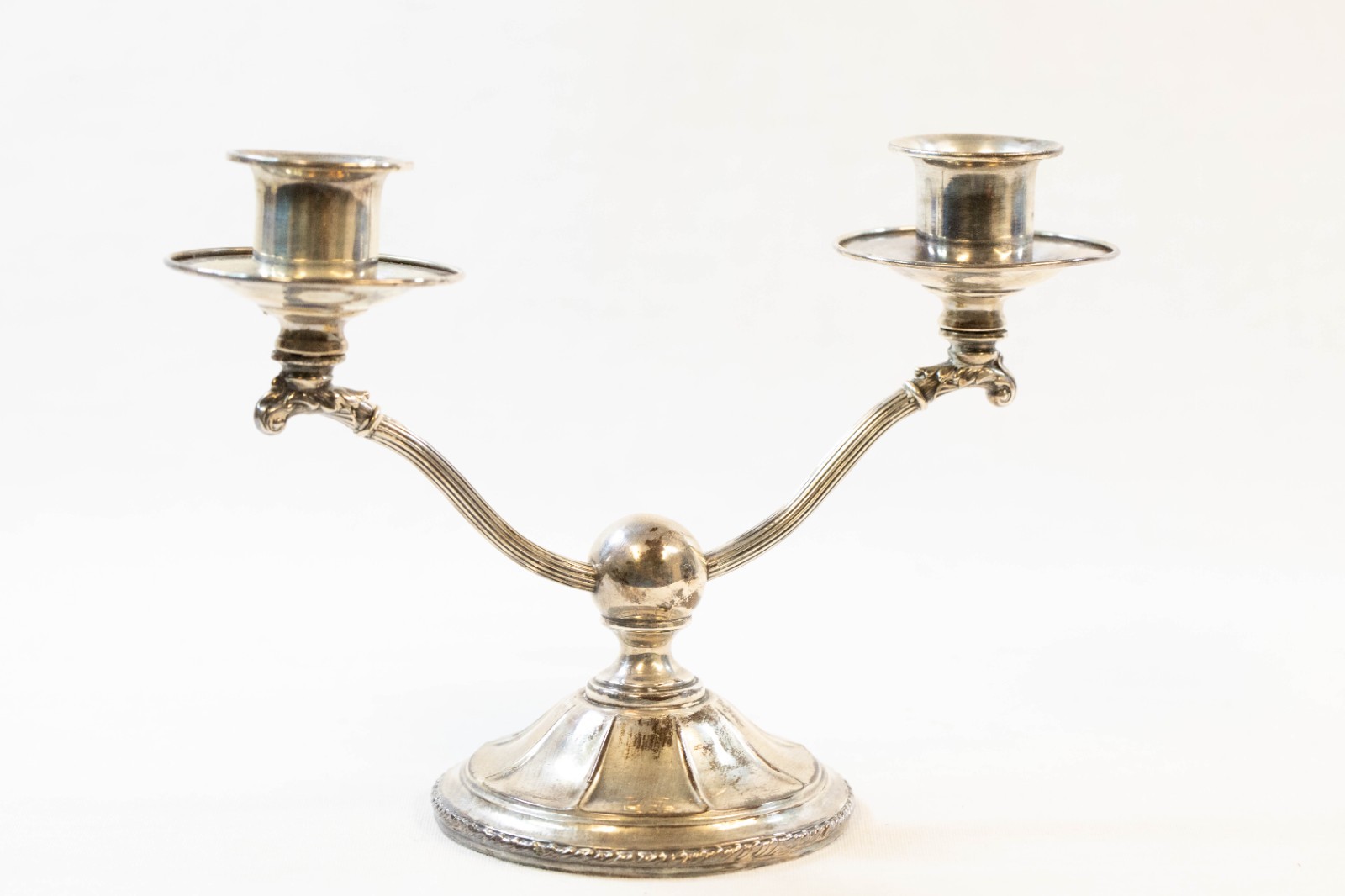 Vintage Pair of STERLING SILVER Double Arm Candelabra by Webster Company (INJ))