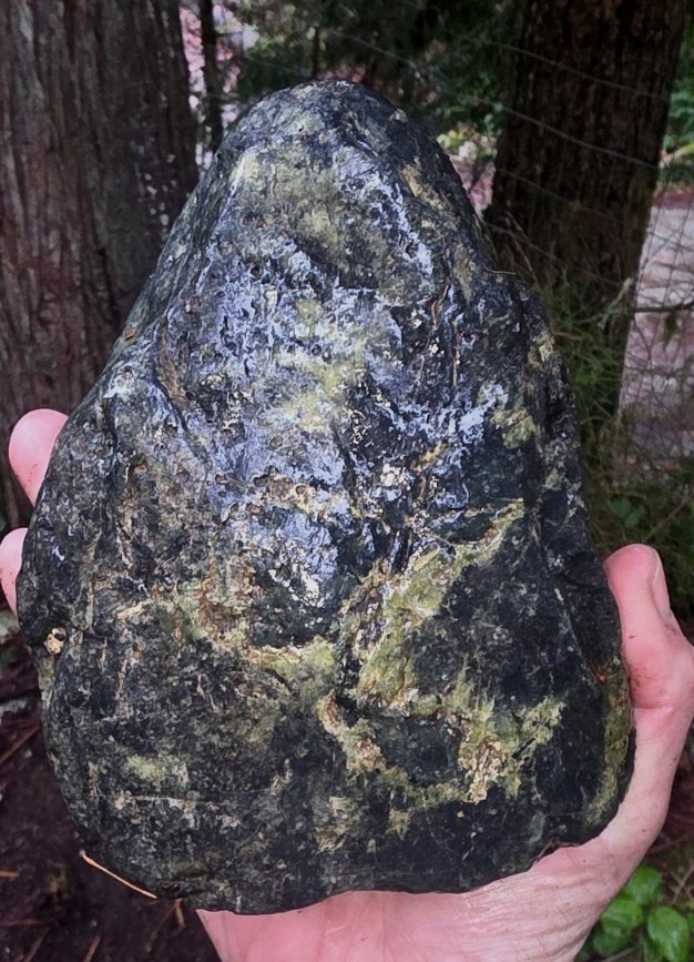 Nephrite Jade Rough Raw Green Rock Stone Washington State North Cascades Green