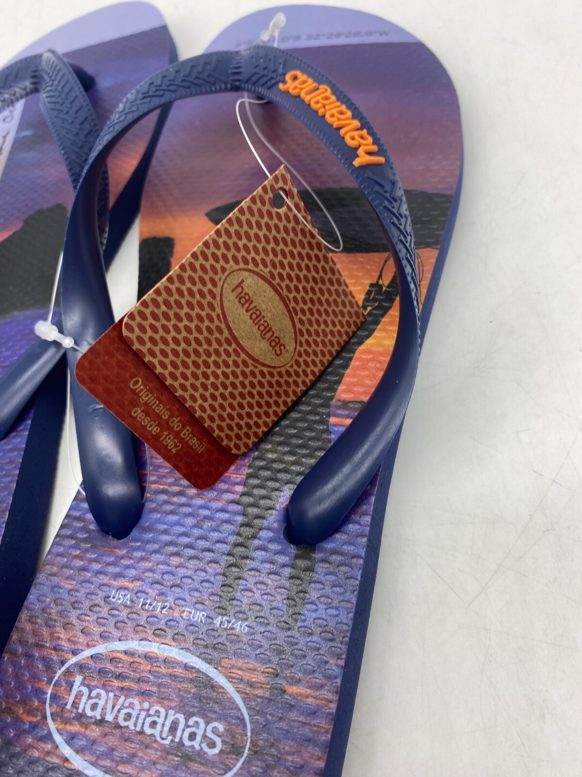 Havaianas Hype Navy Blue Flip Flops Men's Size 11/12