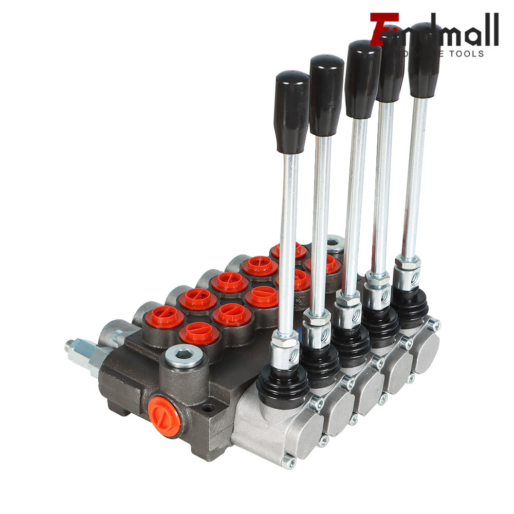 5 Spool Hydraulic Control Valve Double Acting 13 GPM 3600 PSI SAE Ports