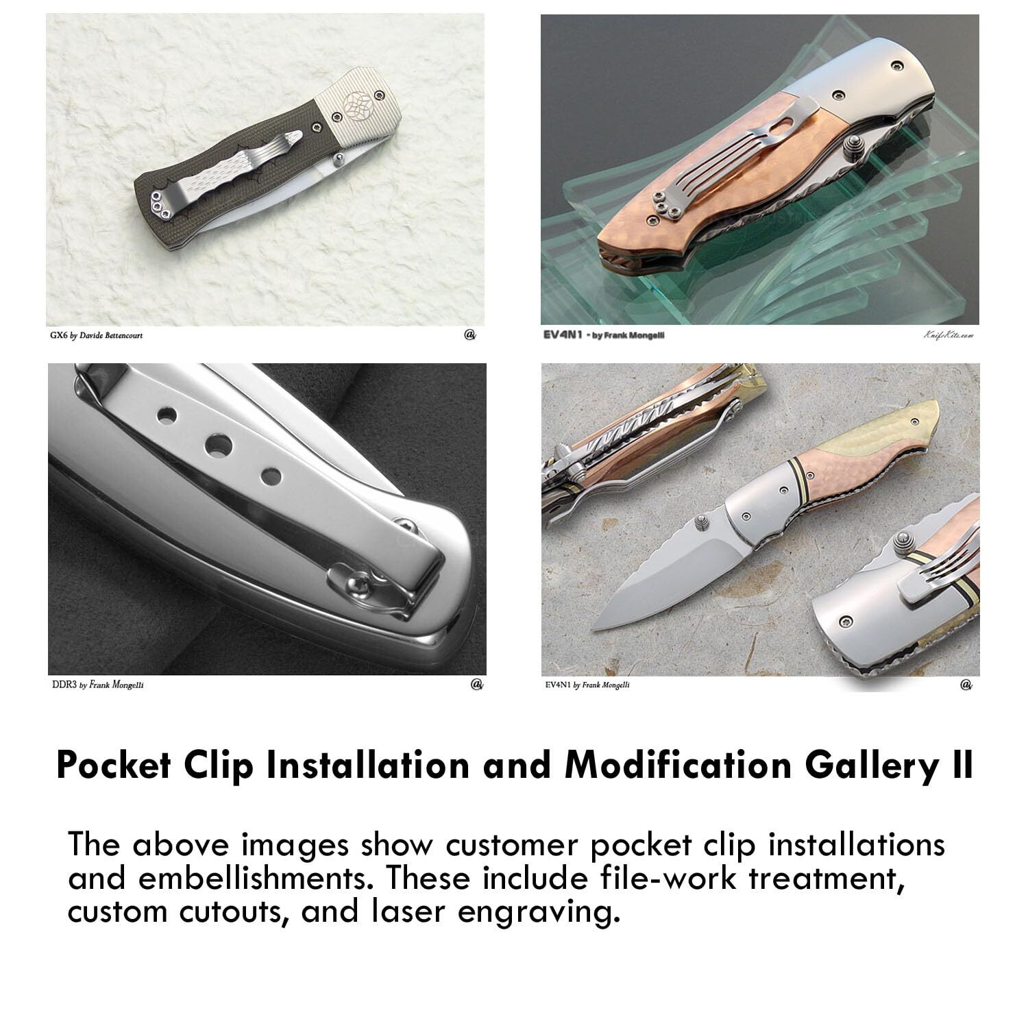 Replacement Pocket Clips for Folding Knives, Cell Phones, Flashlights, & More!