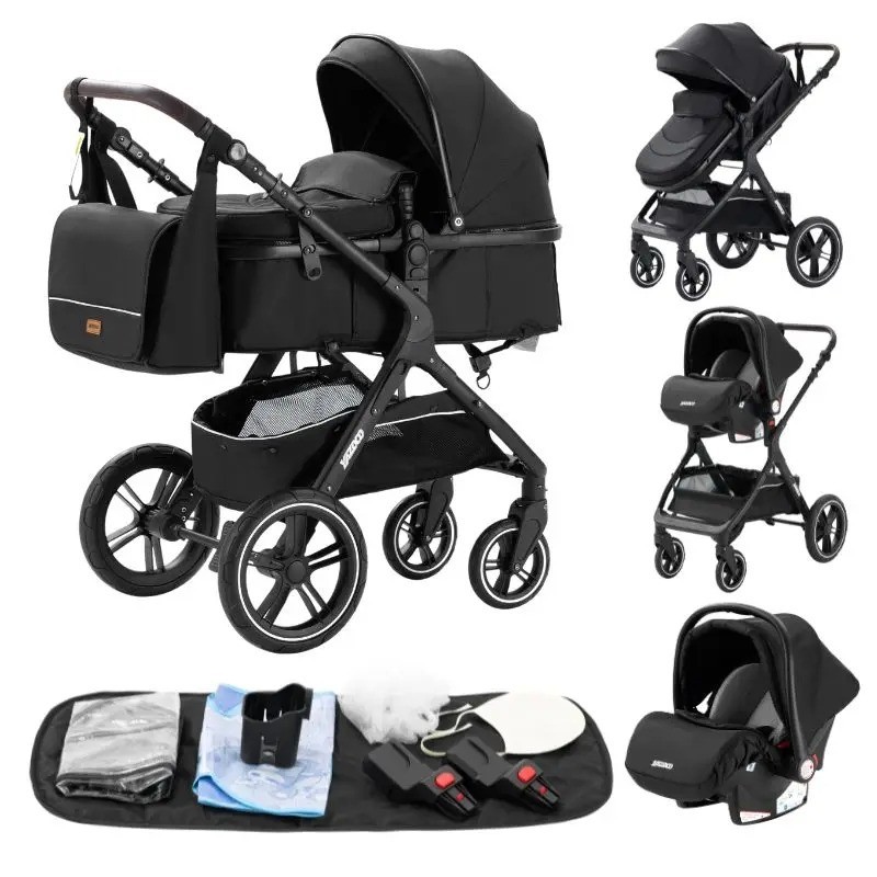 3 in 1 combi pram with car carrycot, foldable buggy