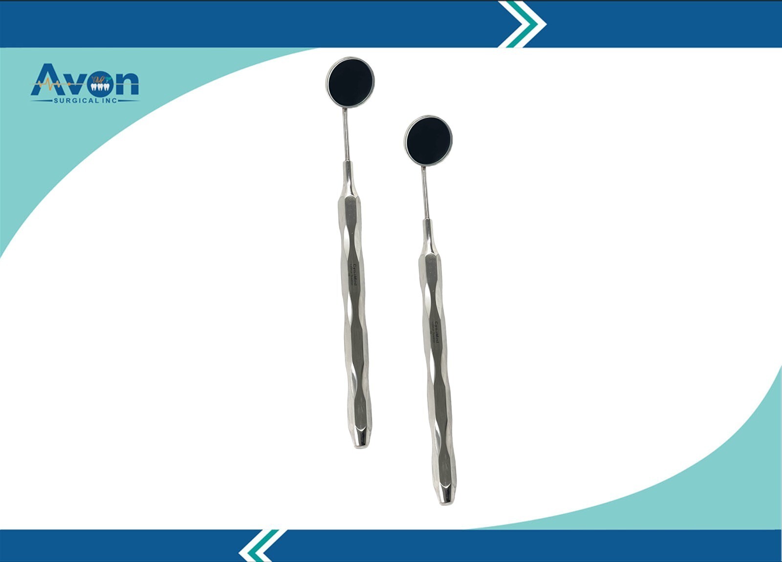 Dental Mouth Mirror with Hollow Handle Silver, Size #5 Lightweight, German Steel