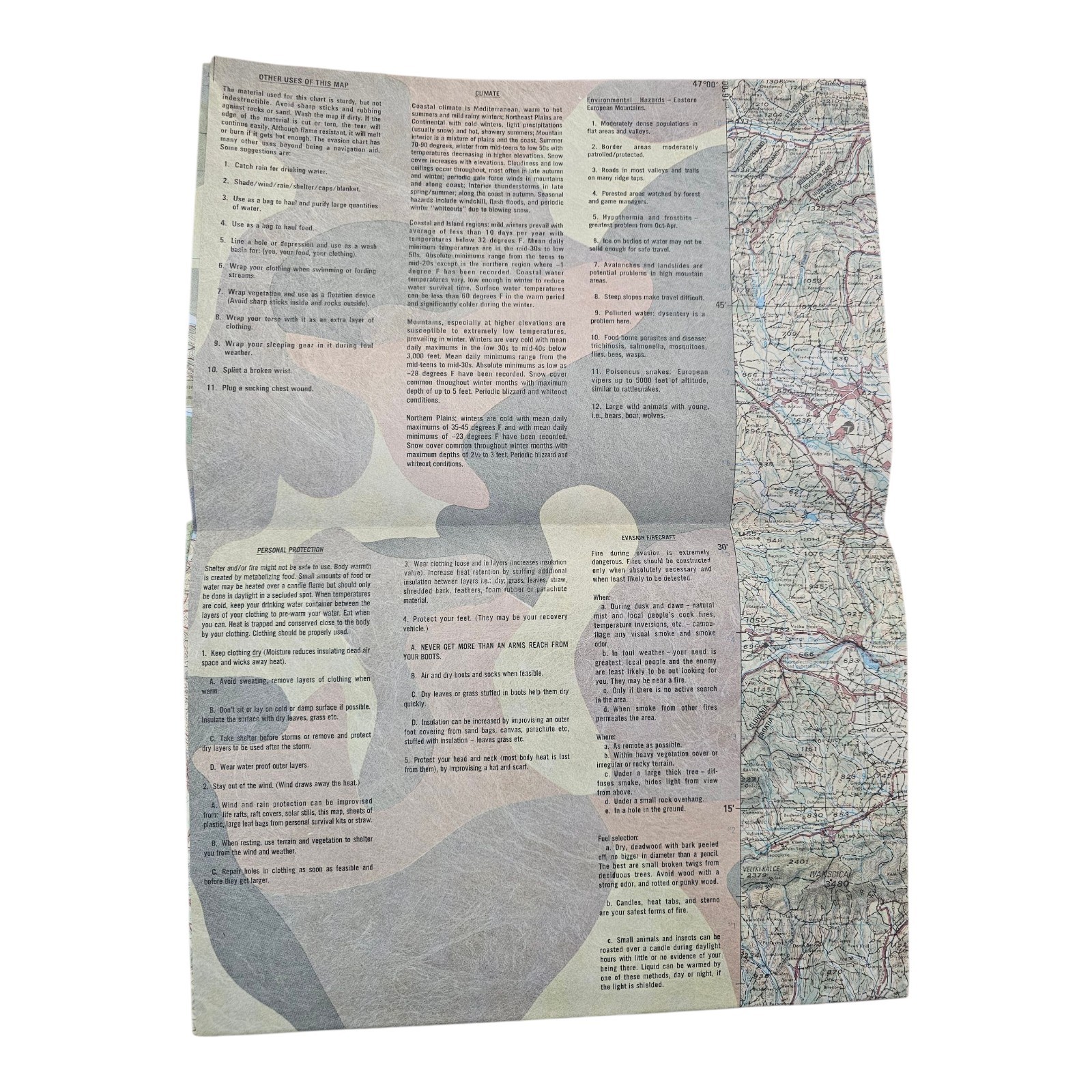 1995 Evasion Chart (EVC) Map NL-33B Austria, Bosnia, Herzegovina, And More!