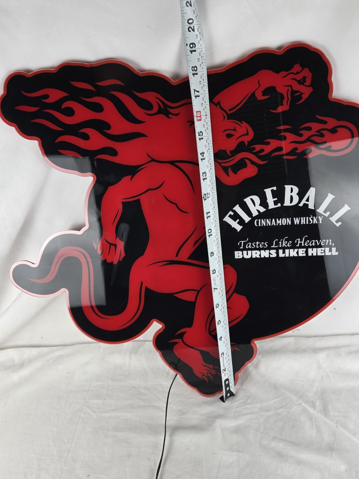 Fireball Whiskey Pub Sign LED Beer Bar Sign Light Mancave