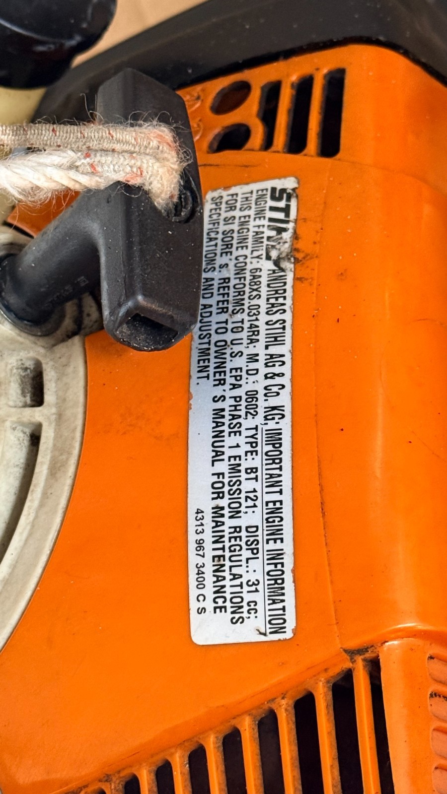 Stihl BT 121 Auger-Made in Germany-Used-Excellent Shape!