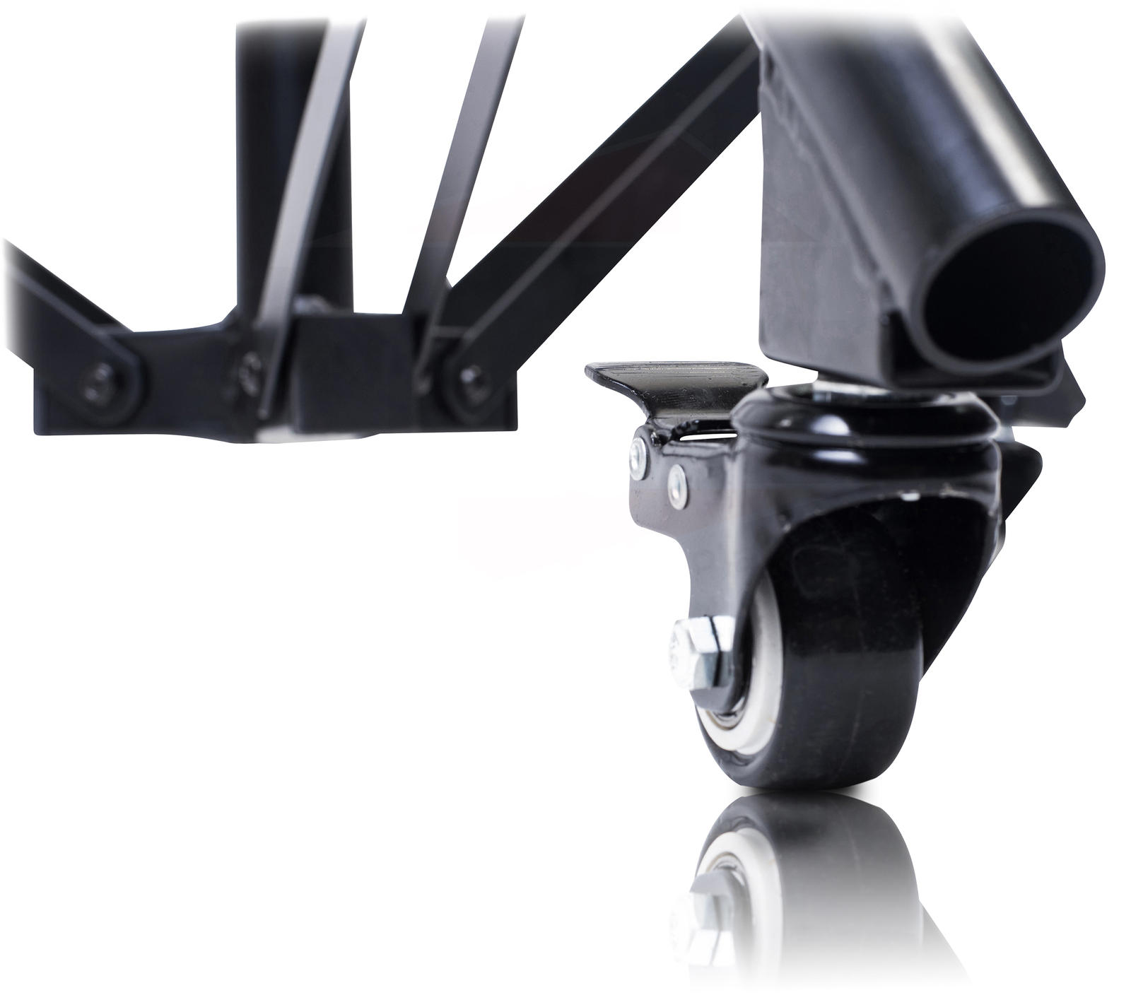 Studio Microphone Stand On Wheels Tall Overhead Boom Arm Mic Mount Stage Holder