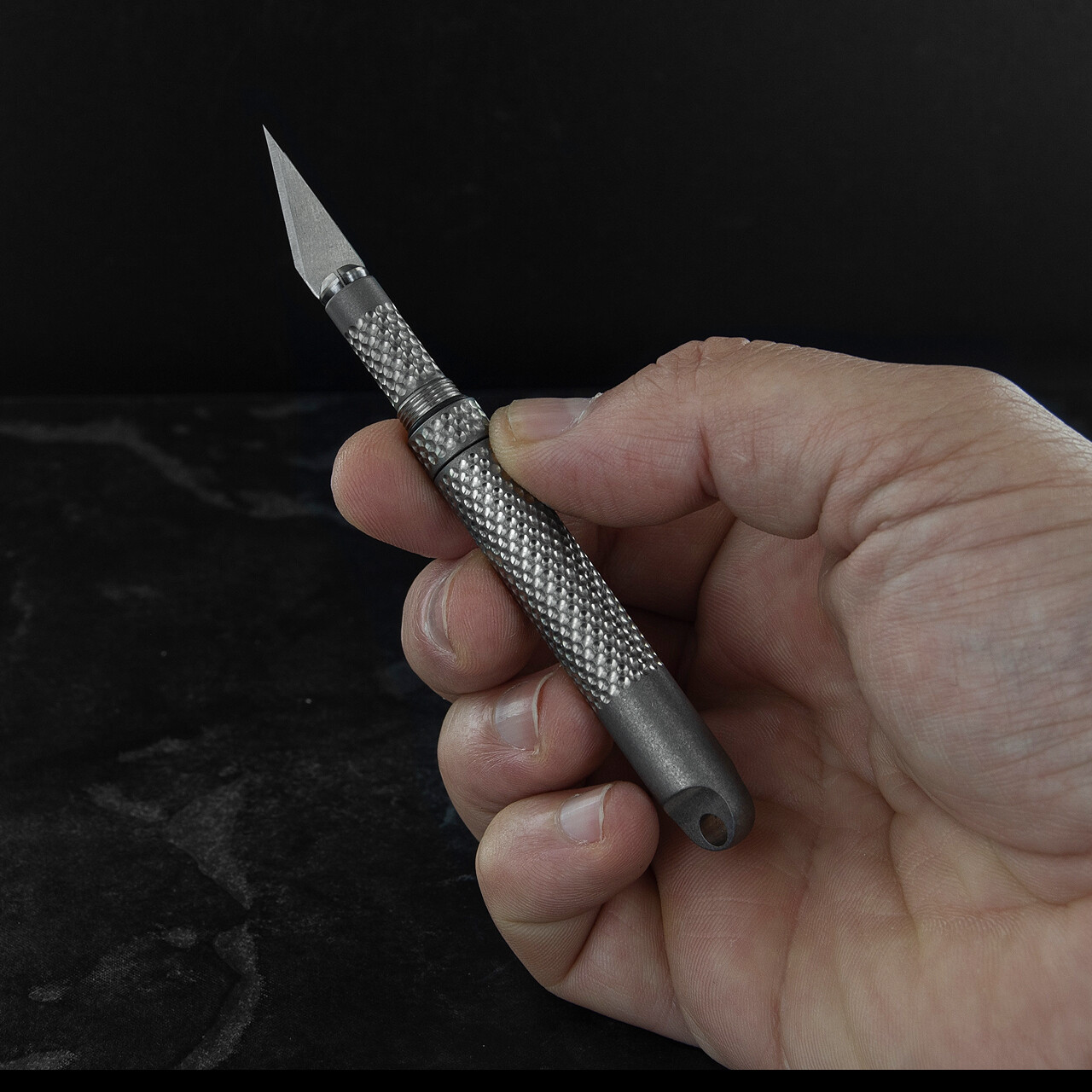 Maratac Key Ring Titanium Scalpel Grade-5 Titanium Non-Slip 18 Spare Blades