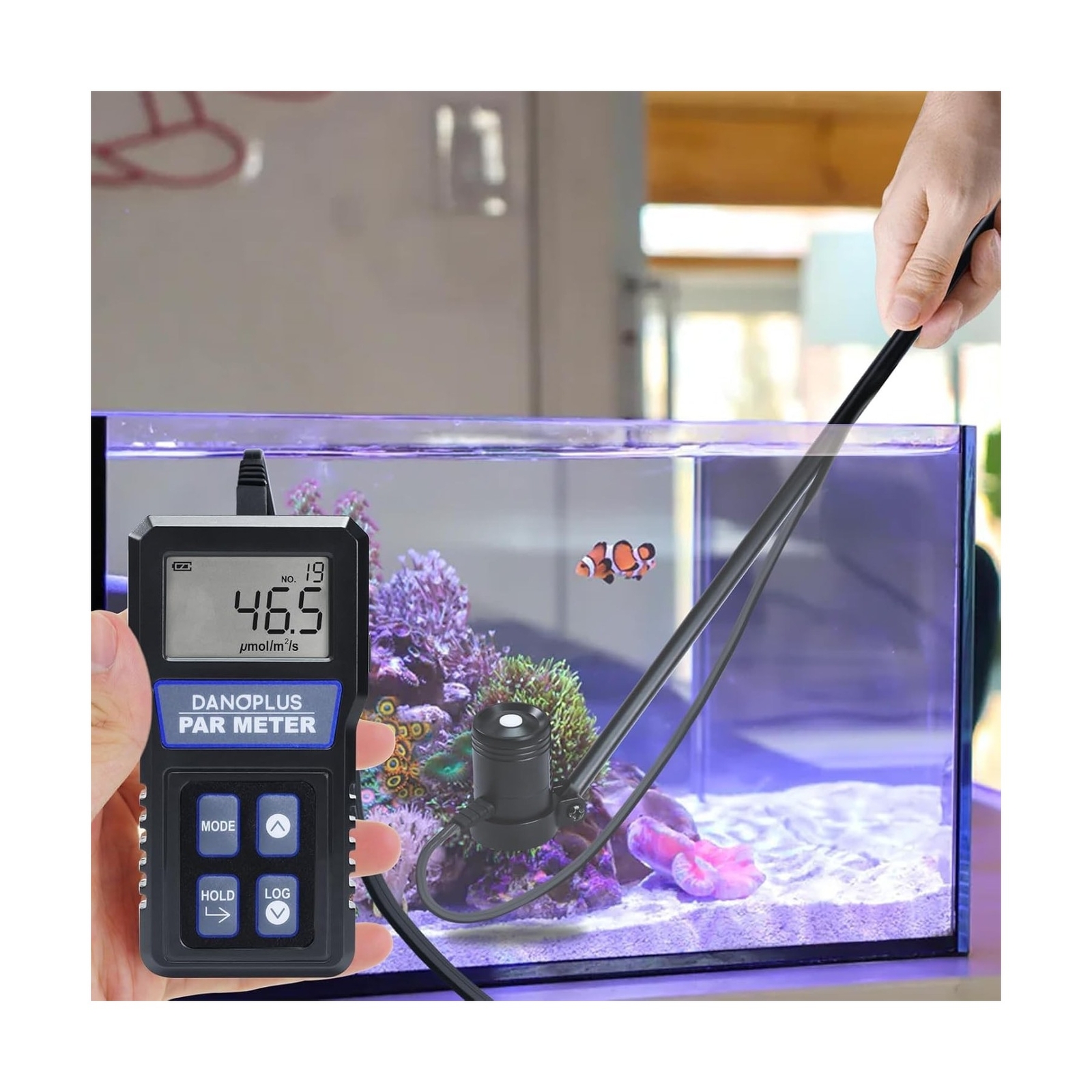 Quantum PAR Meter, Waterproof PAR Meter for Reef Tank Aquarium Plants IP68 Qu...