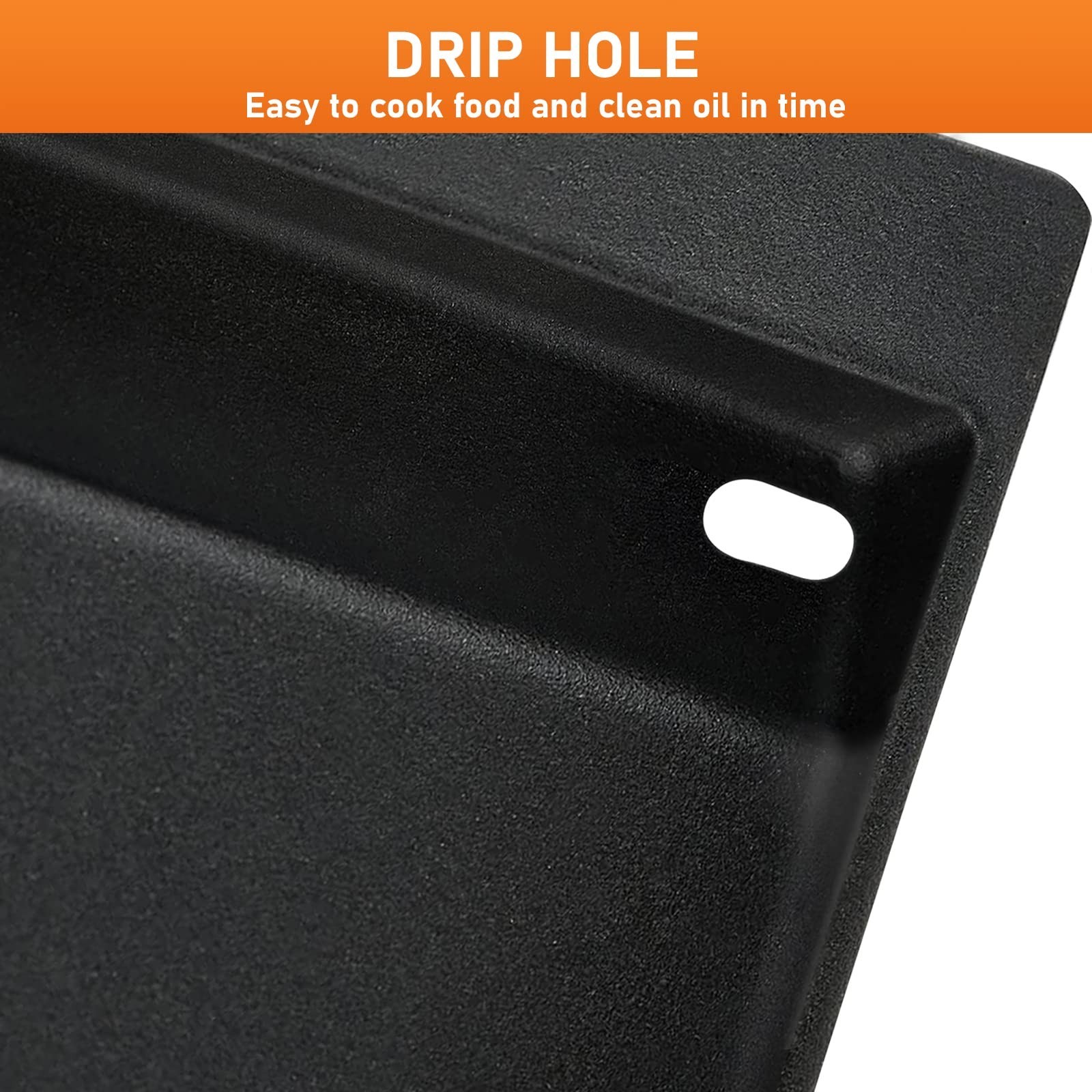 Grill Griddle 7566 Griddle Replacement Parts Cast Iron Griddle for Weber Gene...